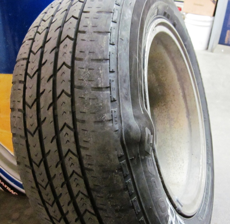 Bumps or blisters on the tire wall